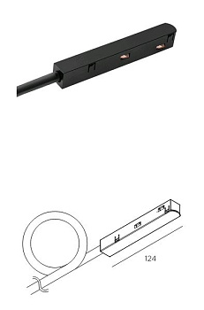 Technolight 84001-BK Коннектор для ввода питания 0.3м черный
