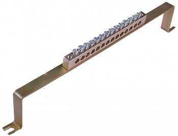 Hegel Скоба _PE_ 63.14 Шина "РЕ" на 14 присоединений 63А на скобе