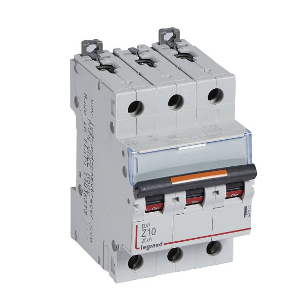 Legrand DX3 Автоматический выключатель 3P 10A (Z) 25kA 409923