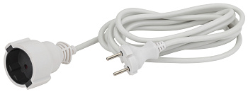 ЭРА UX(6)-1-3m Удлинитель без заземления, 1гн, 3м, ПВС, 2x0.75мм2, 6А