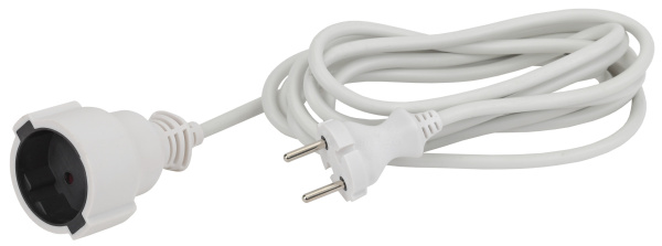 ЭРА UX(6)-1-3m Удлинитель без заземления, 1гн, 3м, ПВС, 2x0.75мм2, 6А