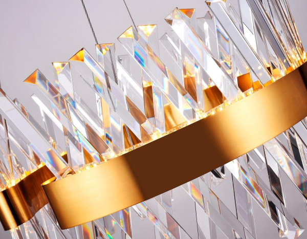 Ambrella Хрустальный подвесной светодиодный светильник TR5309 GD/CL золото/прозрачный 100W D500*750 (Без ПДУ) Купить Ambrella Хрустальный подвесной светодиодный светильник TR5309 GD/CL золото/прозрачный 100W D500*750 (Без ПДУ)