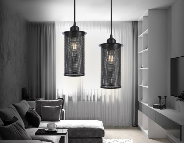 Купить Ambrella Подвесной светильник в стиле лофт TR8162 BK черный E27 max 40W D102*1055