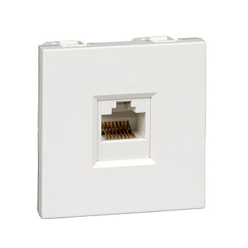 Systeme Electric Розетка W45 1XRJ45 CAT.5E формата 45Х22, 5 белая RAL 9010