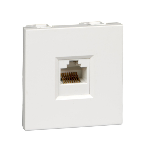 Systeme Electric Розетка W45 1XRJ45 CAT.5E формата 45Х22, 5 белая RAL 9010