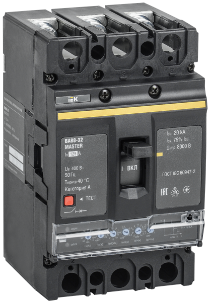 Купить IEK KARAT MASTER Автоматический выключатель ВА88-32 3Р 125А 35кА с электронным расцепителем