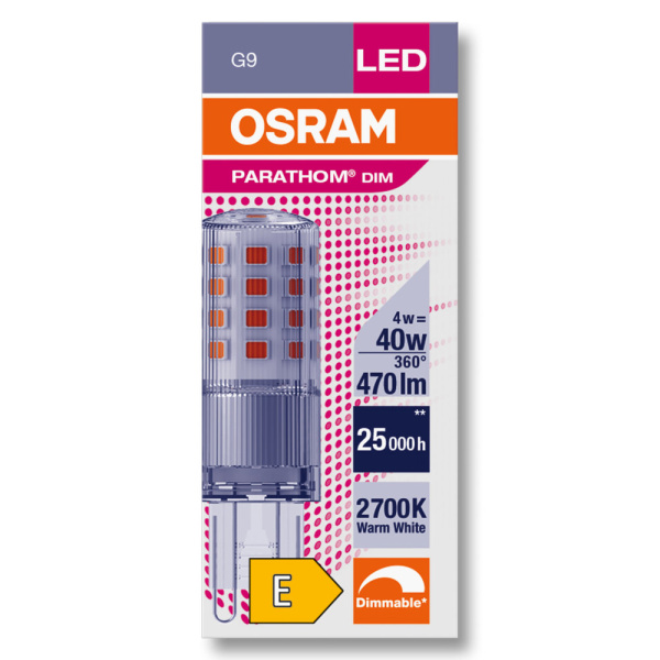 Купить OSRAM PARATHOM DIM Special PIN CL 40 dim 4W/827 G9 4058075622265