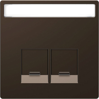 SE Merten D-Life Мокко Накладка центральная для 2-х модульных разъемов MTN4574-6052