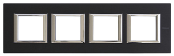 BT Axolute Антрацит Рамка 2+2+2+2 мод прямоугольная (надпись горизонтально) HA4802M4HXS
