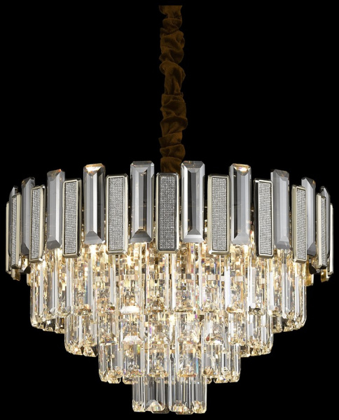 Wertmark WE131.09.303 Люстра подвесная Кофейное золото/Прозрачный E14 9*40W