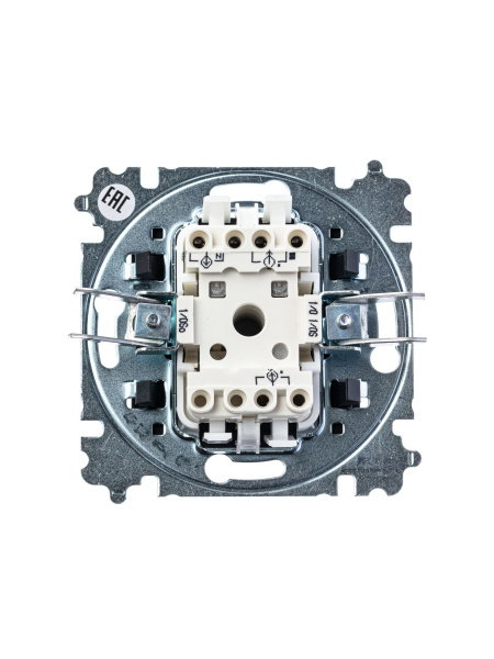 Купить ABB EPJ Levit серебро / дымчатый чёрный Выключатель кнопочный 1-клавишный 2CHH599145A6070