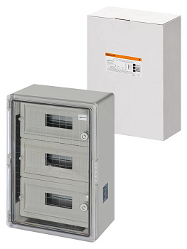 TDM Бокс ЩРН-П-36 модулей, прозр. крышка, ABS, IP65, от -45 до +75 °С, навесной, (350х500х190) SQ0933-0217