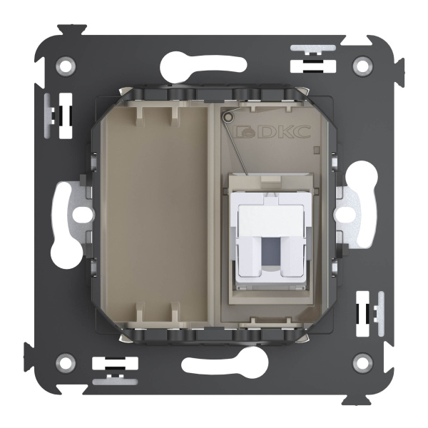 Купить DKC Телефонная розетка RJ-12 в стену одинарная, "Avanti", "Ванильная дымка"
