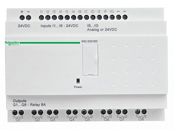SE Zelio Logic Интеллектуальное реле эконом. 20 I/O 24V DC SR2E201BD