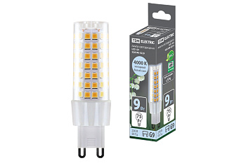 TDM Лампа светодиодная G9-9 Вт-230 В-4000 К, SMD, 21,5x70,5 мм SQ0340-0229