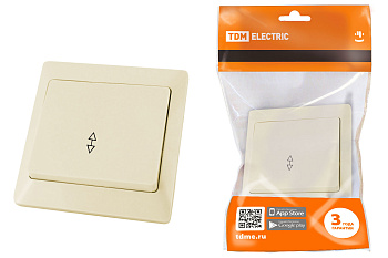 TDM Выключатель 1 кл. на 2 направления 10А сл. кость "Ильмень" SQ1823-0105