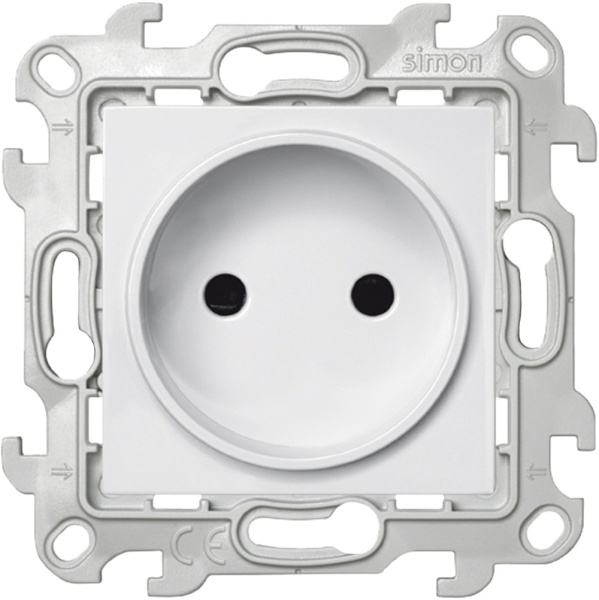 Купить Simon 24 Белая Розетка 2К с защитными шторками 2450441-030