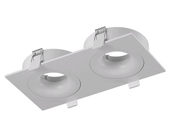 Lumker Корпус светильника потолочный встраиваемый  наклонно-поворотный, COMBO-2S2-WH, белый, IP20 004158