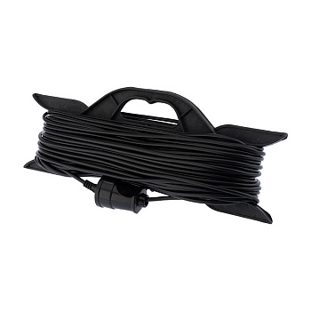 PROconnect Удлинитель-шнур на рамке ПВС 2х0.75, 40 м, б/з, 6 А, 1300 Вт, IP20, черный (Сделано в России) 11-7104