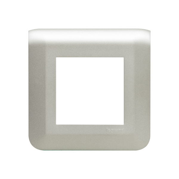 Купить Legrand Mosaiс Рамка - Программа Mosaic - 2 модуля - алюминий 079302L