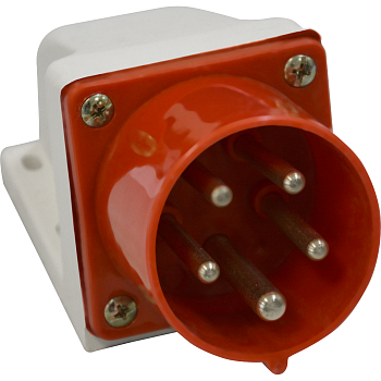 КЭАЗ Вилка для монтажа на поверхность 525-32А-6h-380AC-3P+PE+N-IP44