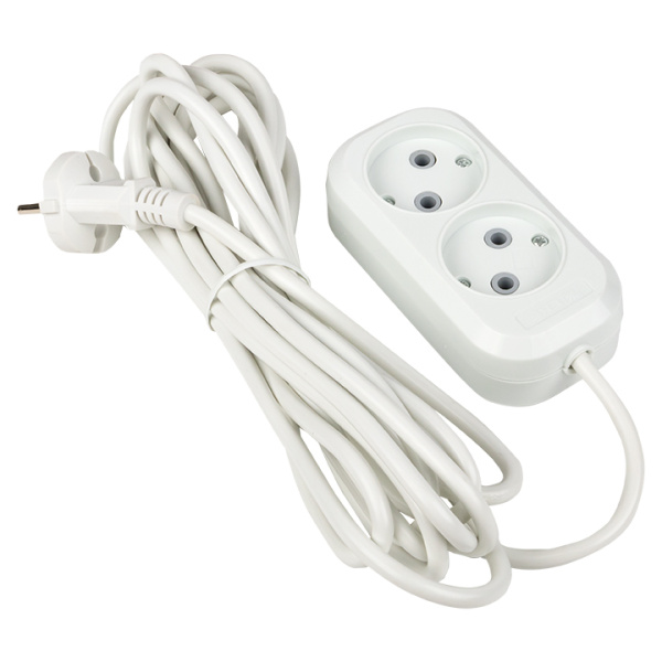 Купить EKF PROxima Удлинитель "Эксперт" 2 гнезда 2 метра 10А/2,2кВт без заземления ПВС 2х0,75