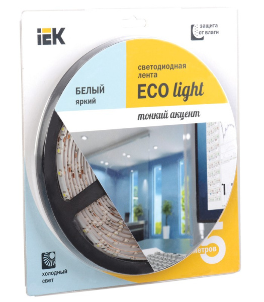 Купить IEK Лента LED 5м блистер LSR-3528W60-4.8-IP65-12V -eco LSR1-2-060-65-1-05