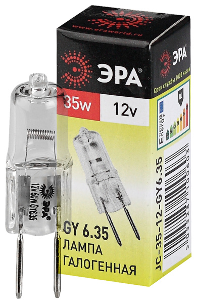 ЭРА GY6.35-JC-35W-12V (галоген, капсула, 35Вт, нейтр, GY6.35)
