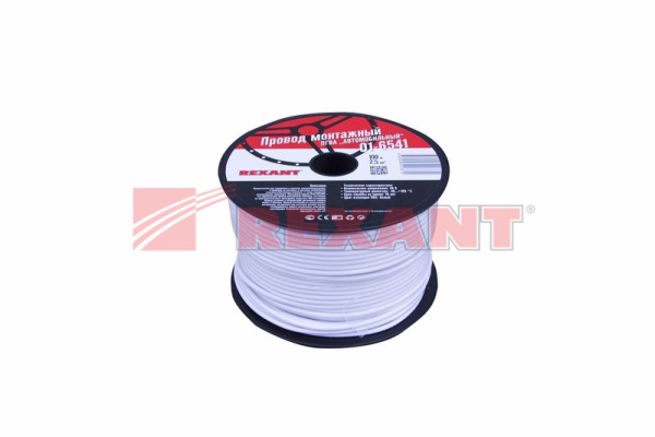 Купить Провод ПГВА 1 х 2.50мм², 100м, БЕЛЫЙ Rexant 01-6541