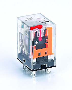 Dekraft Промежуточное реле 2 конт. с LED инд. и TEST функ. 5А 36В AC ПР-102