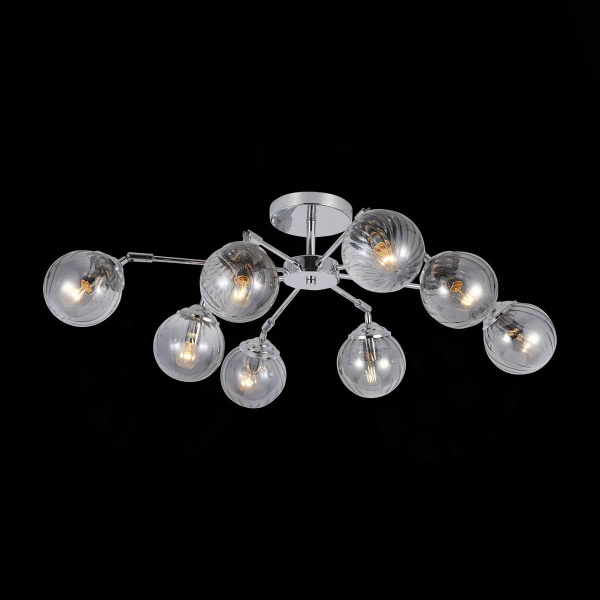 Купить Evoluce SLE102202-08 Светильник потолочный Хром/Дымчатый E14 8*40W