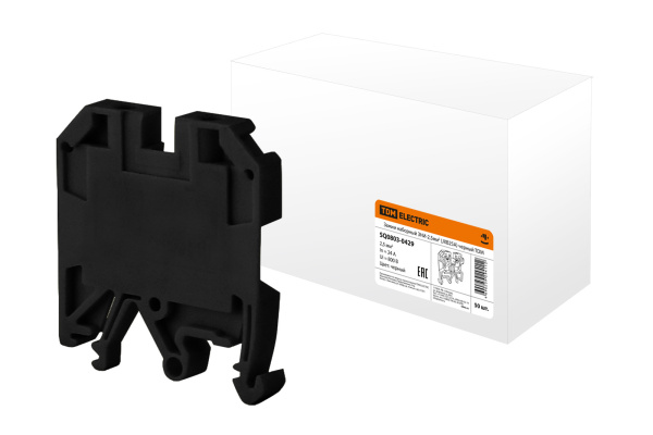 TDM Зажим наборный ЗНИ-2,5мм2 (JXB25А) черный SQ0803-0429