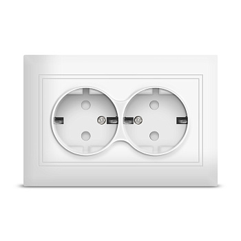 UNIVersal "Севиль" Розетка Бел 2-ая с/з з/ш С0050