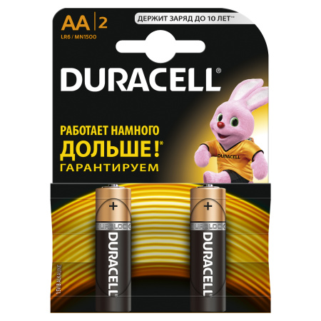 Duracell 5006607 Алкалиновая батарейка типа AA / LR6 / MN 1500" LR6-2BL BASIC CN Б0026814