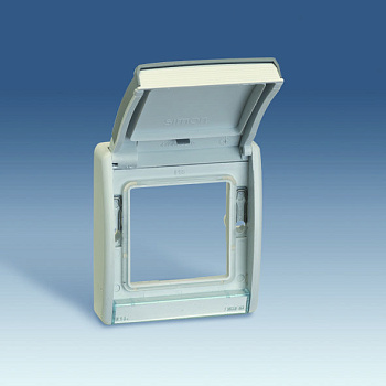 Simon 44 Aqua Серая Рамка 1-ая с крышкой 4400092-035