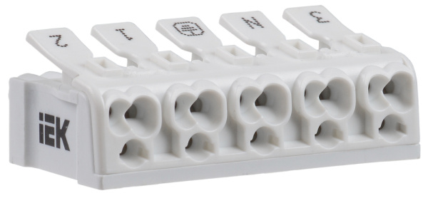 IEK Клемма пружинная соединительная КСП5-3L+N+PE