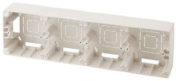 ЭРА 12-6104-02 Слоновая кость Коробка наклад. монтажа 4 поста, 12