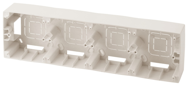 ЭРА 12-6104-02 Слоновая кость Коробка наклад. монтажа 4 поста, 12