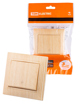 TDM Выключатель на 2 направления 1 кл. 10А сосна "Лама" SQ1815-0306