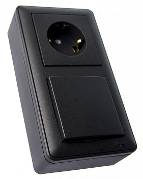 SE Wessen 59 Черный Бархат Коробка 2-ая подъемная для наружного монтажа с рамкой KP-252-68