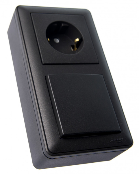 SE Wessen 59 Черный Бархат Коробка 2-ая подъемная для наружного монтажа с рамкой KP-252-68