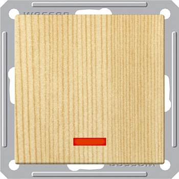 SE Wessen 59 Сосна Выключатель 1-клавишный с подсветкой 16А (сх.1) VS116-153-7-86