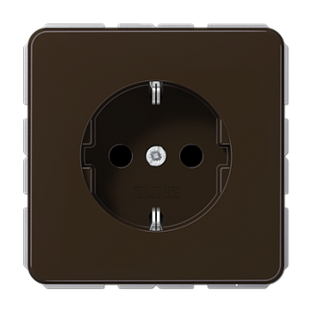 JUNG SCHUKO®-розетка 16 A / 250 B ~ с защитой от детей, коричневая CD1521BFKIBR