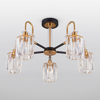 Eurosvet Потолочная люстра в стиле лофт 70090/5 черный a045144