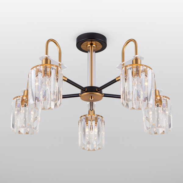 Eurosvet Потолочная люстра в стиле лофт 70090/5 черный a045144