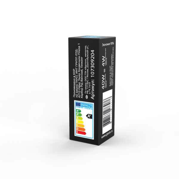 Купить Gauss Лампа G9 AC185-265V 4W 410lm 4100K керамика LED 107309204