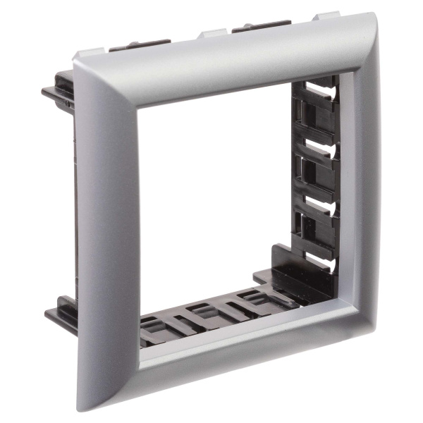 Купить DKC Рамка-суппорт "Avanti" для "In-liner Front", серебристый металлик, 2модуля