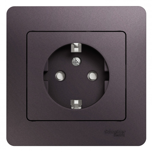 Купить SE Glossa Сиреневый туман Розетка с/з со шторками (в сборе) GSL001444