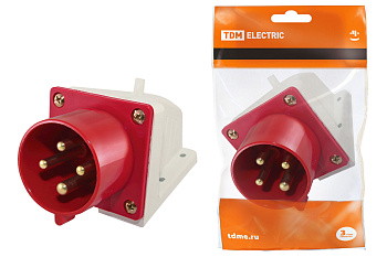 TDM Вилка 514 стационарная 3Р+РЕ 16А 380В IP44 SQ0605-0012
