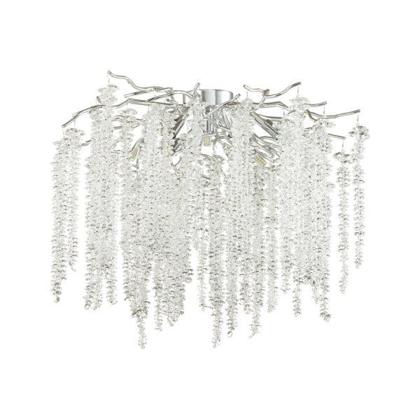 Odeon Light 5004/8C HALL ODL23 485 серебристый/прозрачный металл/хрусталь Люстра потолочная G9 8*40W BANCHE